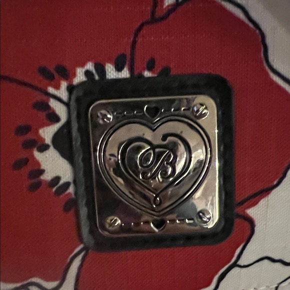 Floral Red and Black Rolling Suitcase - Picture 2 of 8